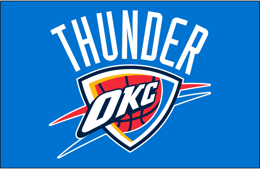 Oklahoma City Thunder 2008-Pres Primary Dark Logo iron on heat transfer v2